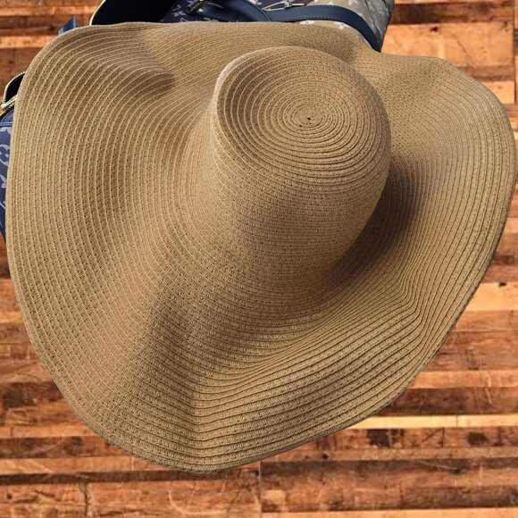 Sun Straw Hat Wide Brim UPF 50 Floppy Summer Hat NWOT - Picture 2 of 2